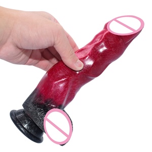 Nuevo Juguete Sexual 2021 FAAK Scarlett Color Monster Dildo Anal Dilatador de Silicona Enorme Bestia Juguetes Eróticos - Product Image 4