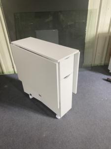 Klappbarer Esstisch mit Ablage fach und einer Schublade Eine Tür, beweglicher Küchentisch Ausziehbarer vielseitiger Tisch Platzsparend - Product Image 6