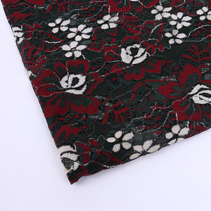 Ancho 150 cm de Nylon de algodón chenilla con cable 2 colores tela de encaje 3 D hueco dos tonos de malla de tela para el vestido de boda - Product Image 4