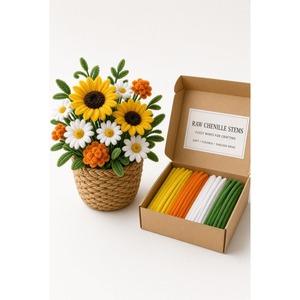 Kit de bouquet de fleurs en tuyaux de haute qualité, ensemble de bricolage fait main pour enfants - Product Image 3