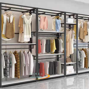 Soporte de exhibición moderno personalizado para ropa, tienda de moda, estante de ropa de hombre de Metal negro, estantes de exhibición para niños - Product Image 2