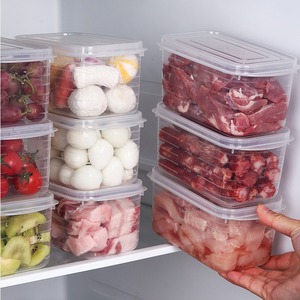 Современный прямоугольный прозрачный ящик для хранения, полипропиленовый холодильник с крышкой, специальный пищевой пластиковый герметичный ящик для хранения - Product Image 2