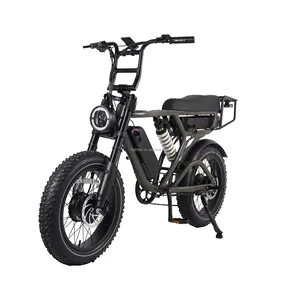 高品质Ebike 48v 15 + 20ah八方电机1000瓦双电池全悬挂电动自行车山地车
