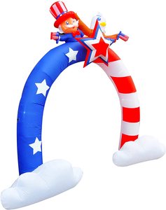 Arco inflable de 9 pies, arco con decoraciones de Tío <span class=keywords><strong>Sam</strong></span> y águila, nicro, Día Nacional de la independencia, Estados Unidos, 4 de julio - Product Image 4