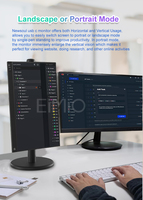 Monitor Portátil EIMIO de Alta Calidad, 15.6 Pulgadas, FHD 1080P, 60Hz, Tipo-C, LCD H-IPS, Altavoces Integrados, Pantalla Dual para PC, Teléfono, PS5 y Juegos