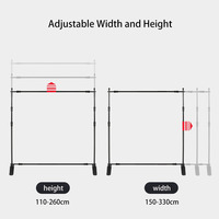 Support de toile de fond télescopique réglable en aluminium pour événements et publicité