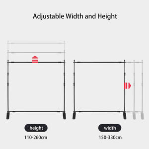 Supports de bannières publicitaires robustes 2,6*3,3M, support de toile de fond en métal pour les arrière-plans de photomaton 3,3*3,3M - Product Image 4