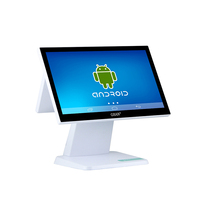 Precio al por Mayor, Sistema POS Android de 15.6 Pulgadas con Pantalla Táctil Dual, Caja Registradora Todo en Uno, Terminal Punto de Venta para Comercio Minorista