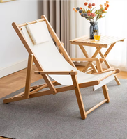 Feistel bois jardin chaise de plage pliante Camping en plein air loisirs pique-nique en bois pliable fronde Surfside inclinable chaises de pêche