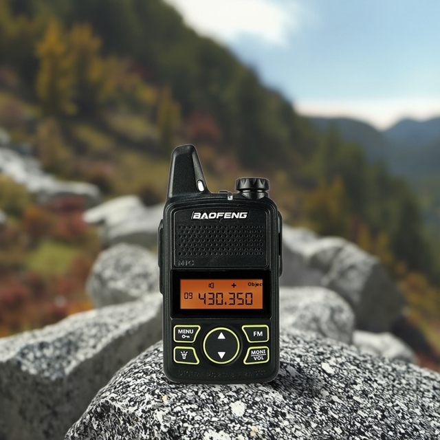 Baofeng Mini BF-T1 Walkie Talkie with Screen Keyboard UHF Band Colorful Lanyard for Outdoor Intercom Two Way Radio