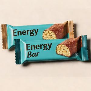 Custom Printed Logo Heat Seal Packaging Chocolate <b>Protein</b> Bar Candy Aluminum Foil Printing Design Food Packaging - Product Image 1