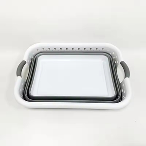 Panier à <span class=keywords><strong>linge</strong></span> pliable en plastique, gain de place, pliable, pour le transport et le <span class=keywords><strong>rangement</strong></span> des vêtements sales à la maison - Product Image 1