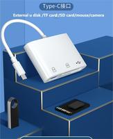 Lector de Tarjetas OTG 3 en 1 Tipo C de Cantell, Precio de Fábrica, Adaptador de Memoria USB TF/Compact Flash Inteligente con Cubierta de Nailon para Computadora