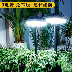 Lámpara de Pared Solar de 3 Cabezas, Impermeable, para Jardín Exterior, con Control Remoto - Product Image 4