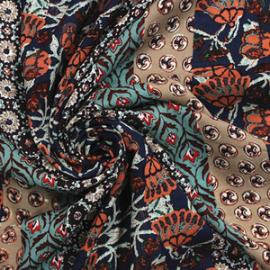 Tela de popelina con estampado bohemio para vestido, tela de popelina de alta calidad, polialgodón, a <span class=keywords><strong>la</strong></span> moda, 60S - Product Image 1