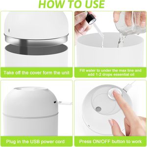 Mini <b>Car</b> USB Air Humidifier with Aroma Essential Oil <b>Diffuser</b> English Aromatherapy Ultrasonic Humidifier 36db 220ml - Product Image 6