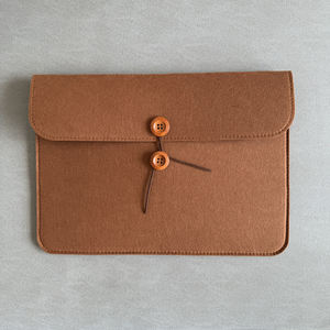 Maletín de documentos de fieltro A4 personalizable con bolsa de almacenamiento de botones para reuniones de oficina tamaño carta logotipo impreso - Product Image 5