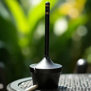 Posacenere Verticale Aladdin in Metallo Nero per Uso Esterno - Product Image 3