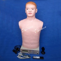 Simulateur d'auscultation cardiopulmonaire de poitrine, enseignement des examens physiques, mannequin d'enseignement des sons du cœur et des poumons