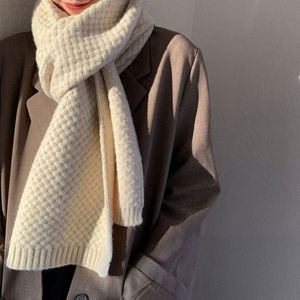 Bufanda Larga Tejida de Color Sólido para Mujer, Bufandas de Invierno Cálidas y a la Moda, Venta al Por Mayor - Product Image 1
