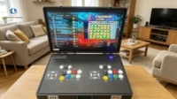 Machine d'arcade pleine grandeur 24 pouces pliable pour 2 joueurs, console de combat avec écran HD 1080P pour bars et clubs commerciaux