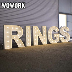 Letras Luminosas de Metal con la Palabra 'Love' para Decoración de Bodas y Eventos, Accesorios Personalizados para Fiestas de <span class=keywords><strong>Matrimonio</strong></span> WOWORK 2026 - Product Image 1