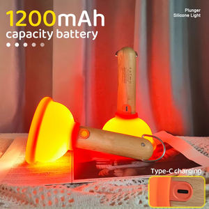 Lámpara Nocturna de Silicona con Forma de Desatascador de Inodoro, Luz LED Ambiental, Recargable por USB, Regalo Creativo, Decoración de Dormitorio, Lámpara de Mesa, Regalo Divertido - Product Image 2