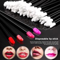 Haute qualité maquillage Permanent Microblading pinceau à lèvres pointe souple 50 pièces/sac lèvre exfoliant brosse baguette jetable lèvre gommage brosse