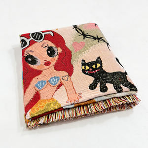 Tapiz tejido de diseño personalizado, Sudadera con capucha, tela <span class=keywords><strong>Karol</strong></span> <span class=keywords><strong>G</strong></span>, manta tejida, tapiz - Product Image 4