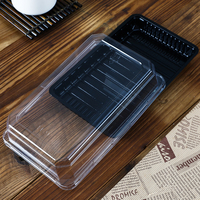 Boîte à gâteau rectangulaire en plastique PET pour l'emballage alimentaire de boulangerie, boîte à gâteau en plastique transparent de 8 pouces avec couvercle