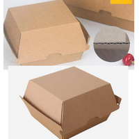 Boîtes en carton personnalisées imprimées en gros pour emballage de poulet frit et de burgers, résistantes à l'huile, pour la restauration rapide à emporter