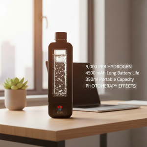 ขวดน้ำไฮโดรเจนแบตเตอรี่ใช้งานได้นาน 4500 มิลลิแอมป์ ความจุ 350 มล. ชาร์จไร้สาย วัสดุซิลิโคนปลอดสาร BPA สำหรับการเดินทางเพื่อสุขภาพและความเป็นอยู่ที่ดี - Product Image 5