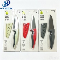 Aangepaste kleur populaire stijl draagbare huishoudelijke voedselveilige 3,5-inch roestvrijstalen fruitmes met veilige mesbeschermer