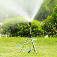 A-ONE RR-AQ71 Arroseur rotatif automatique en acier inoxydable pour l'irrigation des jardins, dispositif d'arrosage de pelouse verte, utilisation agricole à 360 degrés, 1 pouce