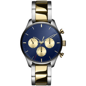 Nouveau modèle <span class=keywords><strong>Skyline</strong></span> OEM ODM cadran propre <span class=keywords><strong>montre</strong></span> multifonction boîtier et bracelet en acier argenté U3069 - Product Image 3