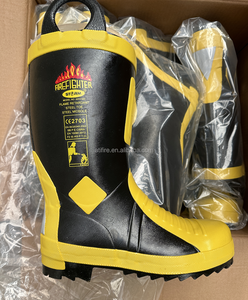 Высококачественные водонепроницаемые ботинки пожарного, резиновые ботинки пожарного, ботинки пожарного пожаротушения, ботинки безопасности со стальным носком, удобные ботинки пожарного OEM - Product Image 6