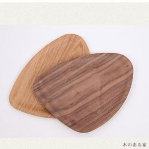 Wooden Triangular <b>Tray</b> Ash Black Walnut 28x22cm Elegant Serving For Hotel Bathroom Toiletries Cake <b>Dinner</b> - Product Image 3