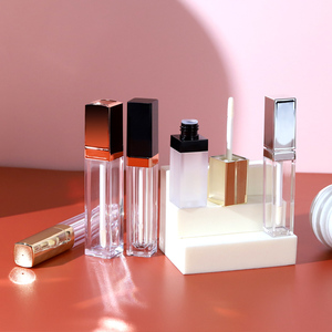 Customized Lip Gloss Tube Packaging Eco Plastic Square Lip Balm Tube