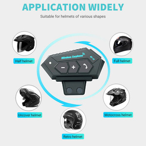 Bt12 Hot Bán xe máy Mũ bảo hiểm Tai nghe không dây tai nghe loa hỗ trợ tay-miễn phí gọi điện thoại tai nghe - Product Image 4