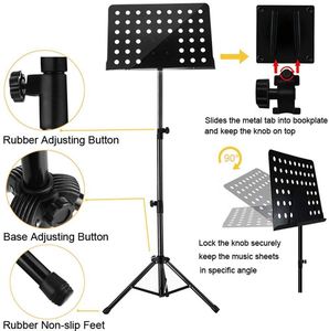 Metal de acero trípode instrumentos musicales de piso de soporte para la <span class=keywords><strong>música</strong></span> en directo. - Product Image 2