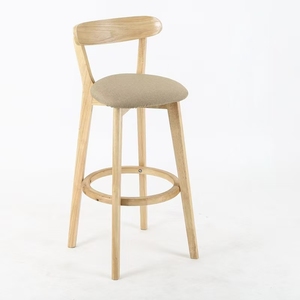 <span class=keywords><strong>Taburete</strong></span> de Bar Comercial <span class=keywords><strong>Minimalista</strong></span> de Madera Maciza con Respaldo y <span class=keywords><strong>Diseño</strong></span> de Patas Altas para Uso en Comedor y Sala de Estar - Product Image 6