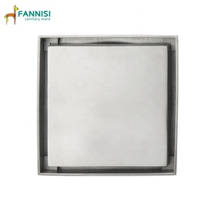 New Arrival Stainless Steel Square Shower <strong>Floor</strong> <strong>Drain</strong> with Tile <strong>Insert</strong> <strong>Invisible</strong> Grate Cover Strainer Brushed Bathroom Drainer - Product Image 3
