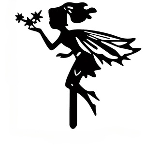 Silueta de Hada Metálica para Jardín, Decoración Exterior, Adorno de Hierro para Césped, Decoración de Patio - Product Image 4