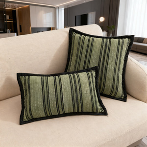 18x18 Inch Soft Chenille Pillow Covers for Sofa Living Room Couch Solid Dyed Cases - Product Image 1