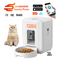 Distributeur automatique de nourriture pour chien 2L, alimenté par batterie, avec minuterie, Wifi, pour chats, programmation des repas, distributeur automatique de nourriture pour chats avec caméra