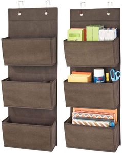 Nordic Style Wall Mounted Hanging <b>Basket</b>-over Door Storage Bag with 3 Separable <b>Shelves</b> for Clothing & Jewelry Garage Use - Product Image 4