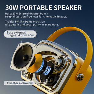 Thời Trang <span class=keywords><strong>Retro</strong></span> 30W Bluetooth 5.3 Hoạt Động Karaoke Loa Mini Loa Di Động Với <span class=keywords><strong>Microphone</strong></span> - Product Image 3