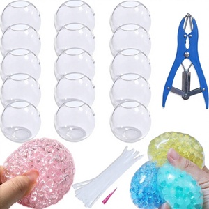 Kit de 15 pièces pour la fabrication de balles anti-stress en silicone DIY, avec revêtements transparents et outil de gonflage à pompe à air - Product Image 3