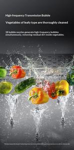 Lave-légumes commercial JEEKI en acier inoxydable à double cuve, nettoyage automatique à eau froide, monophasé 220-240V pour - Product Image 5