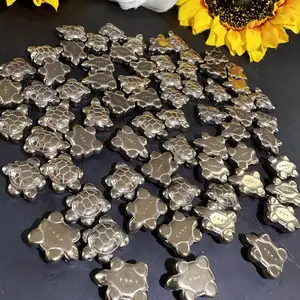 Top Quality Natural Polished Pyrite Tortoise Crystal Gifts Healing Stone Wedding Favors
